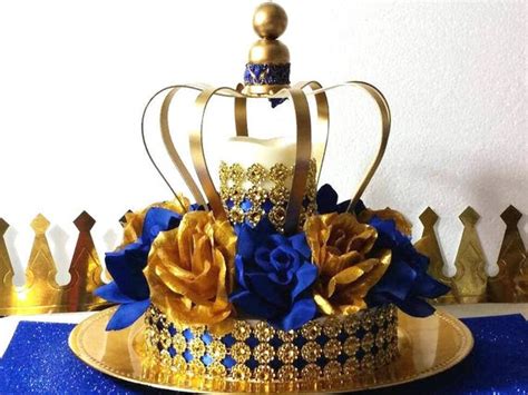 Crown Royal Prince Baby Shower Centerpiece Boys Royal Blue