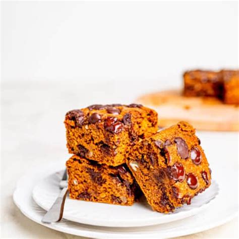 Easy And Healthy Pumpkin Blondies Made With Oat Flour Nourishing Niki