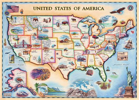 Us Map Jigsaw Puzzle Noel Paris