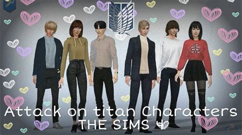 Making Attack On Titan Charachters The Sims 4 Youtube