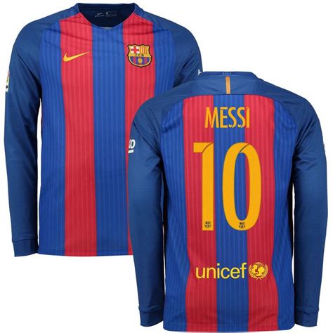 Lionel Messi Barcelona Nike 201617 Home Replica Long Sleeve Jersey