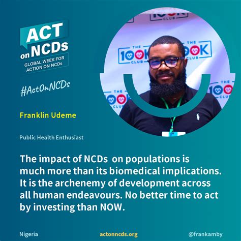Franklin Udeme • Global Week For Action On Ncds