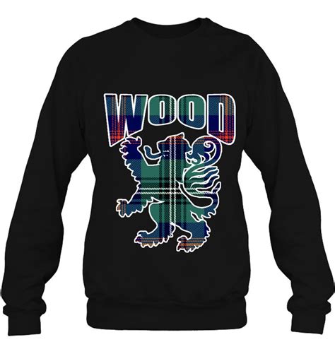 Wood Clan Kilt Tartan Lion Namesake Scottish T Shirts Hoodies