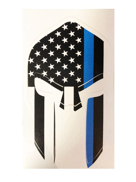 Thin Blue Line Spartan Decal Emergency Responder Products