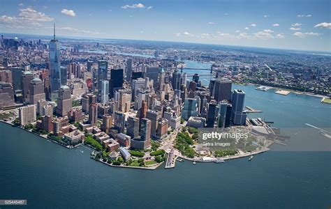 Usa New York New York City Aerial View Of Manhattan And