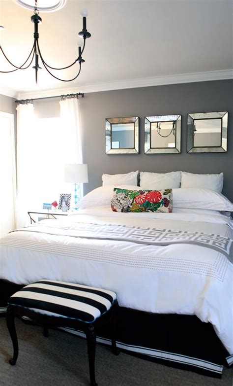 You can use the wall above bed to hang lighting and create a focal point for the room. more gray bedroom love... | Home decor bedroom, Home ...