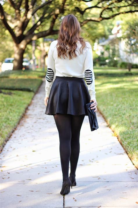 Kelly Elizabeth Style Sequin Stripes And A Skater Skirt Fashion