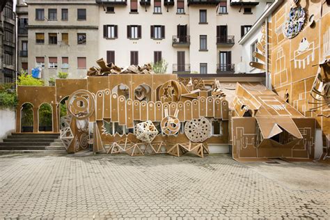It was a hit with the children and adults. daniel gonzález turns milanese courtyard into an animated ...