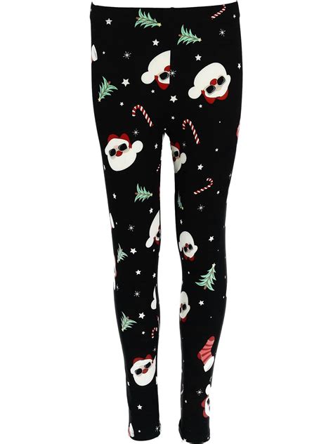 Just One Just One Girl S Santa Claus Print Christmas Holiday Leggings