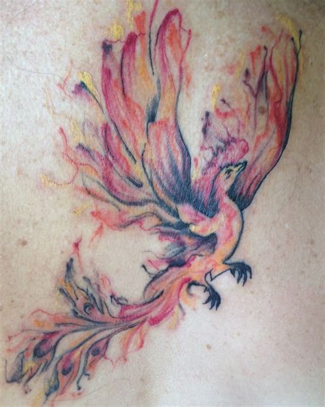 My Watercolor Phoenix Tattoo Done By April Ballar Yelp