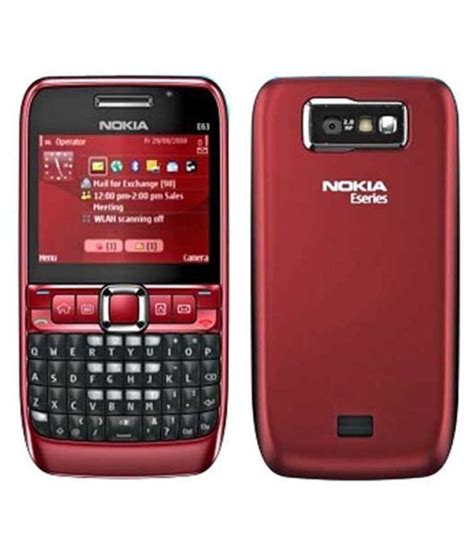 Buy Refurbished Nokia E63 Single Sim Feature Mobile Phone Red Online