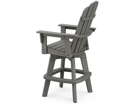 Polywood® Vineyard Curveback Adirondack Swivel Bar Chair Addsv602