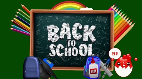 Back To School Green Screen Animations Hd Youtube