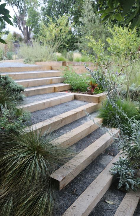 21 Stunning Diy Garden Stair Ideas Sloped Backyard Landscaping