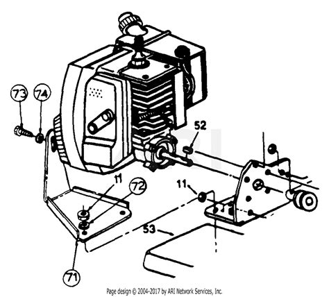 Mtd 212 020 190 Roto Boss 210 1992 Parts Diagram For Engine Brace