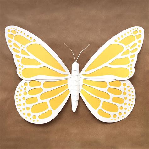 Diy Large Paper Butterfly Template For Cricut And Silhouette Etsy