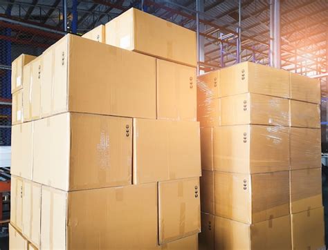 Premium Photo Stack Of Cardboard Boxes In Warehouse Storage