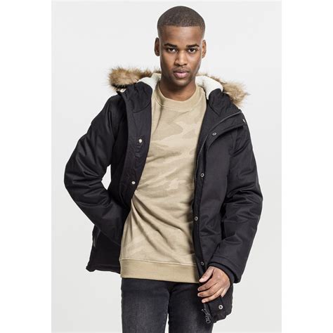 Grov Bomullsjacka med Pälshuva Parkas UC | Herr | Köp med eget tryck