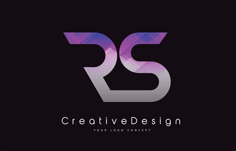 Diseño de logotipo de letra RS Logotipo de vector de letras modernas