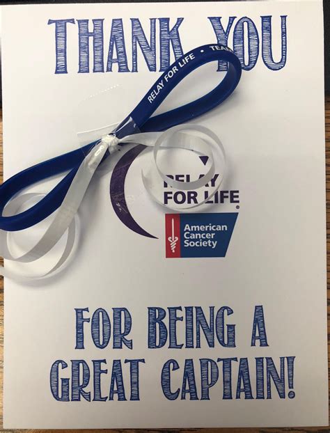 Any donations would be very much appreciated. Relay For Life Team Captain Thank You. Rubber bracelet ...