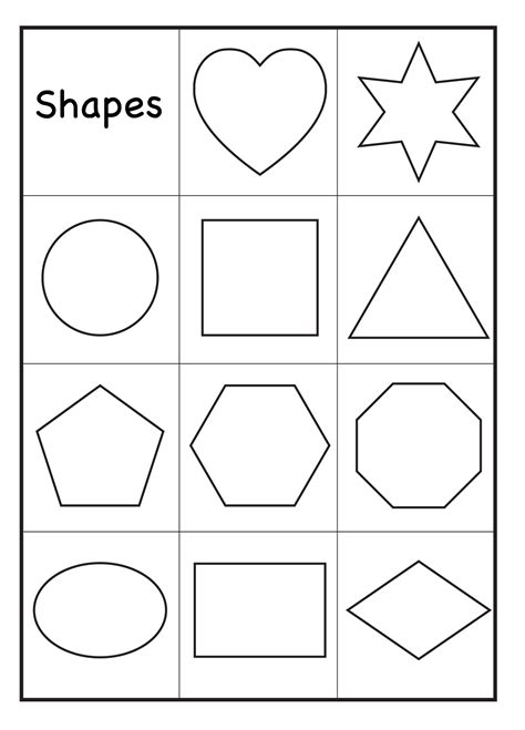 Easy shapes worksheet for kids. Color by Shapes Worksheets | Activity Shelter