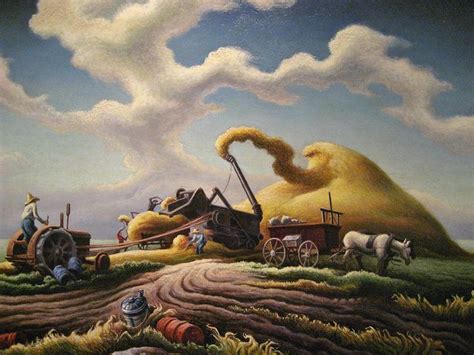 Dawn On The Farm Rice Harvest Thomas Hart Benton Paintings Thomas