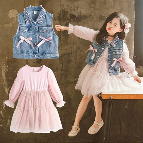 Dfxd 2019 Spring Big Girls Clothing Set New Kids Fashion Full Sleeve