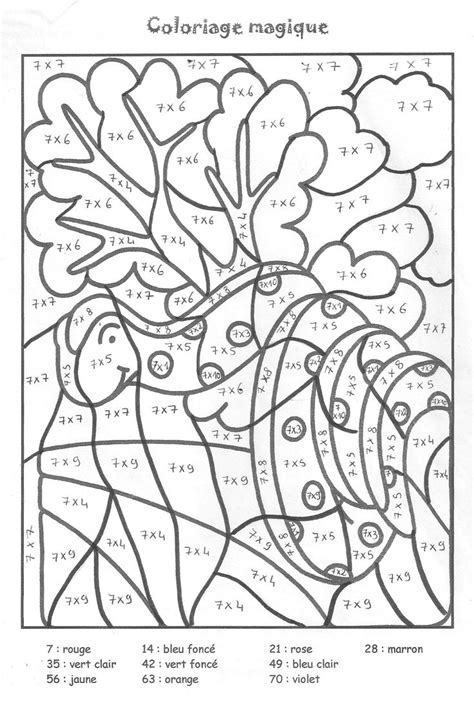 16+ Coloriage Magique Maths Cp  Color Info
