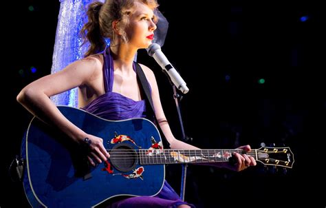 Photo Wallpaper Guitar Blonde Concert Singer Taylor Last Kiss