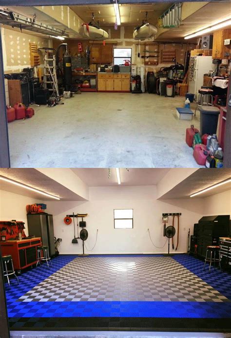 Inspiration � motivation � success � resources dm your pic and story to be featured! Garage Floor Tile for Shop Flooring Before and After