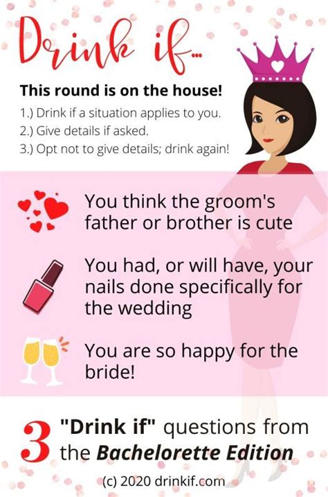 Drink If Bachelorette Drinking Game Instant Download Bachelorette Drinking Games The
