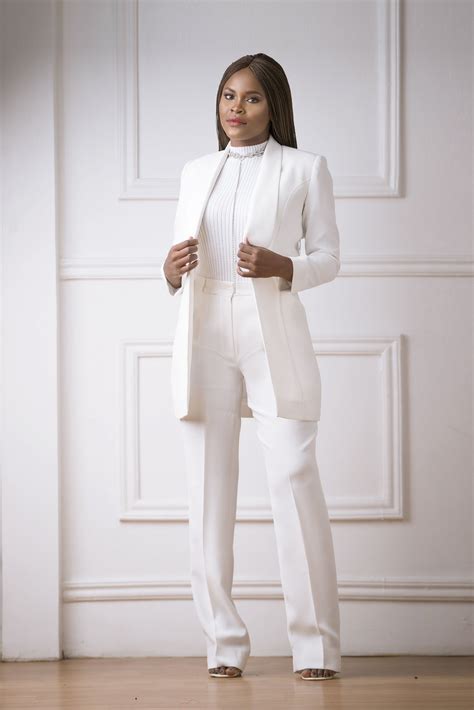 White Pant Suit By Eviwestwick Womens Suits Anka