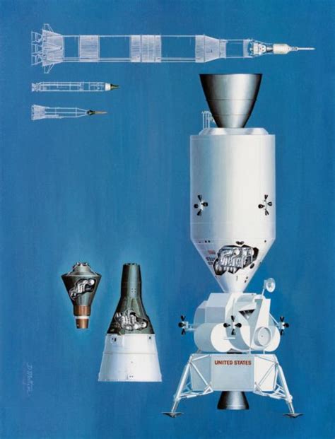 Gemini Spacecraft Artist Concept See Through Cutaway View Msc