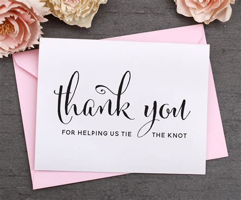Thank You For Helping Us Tie The Knot Thank You For Wedding Etsy