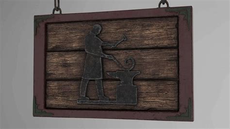 Medieval Blacksmith Sign 3d Model By 3dtudor