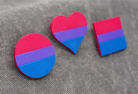Bi Pride Pins 3d Printed Lgbtq Love Is Love Proud Af Etsy