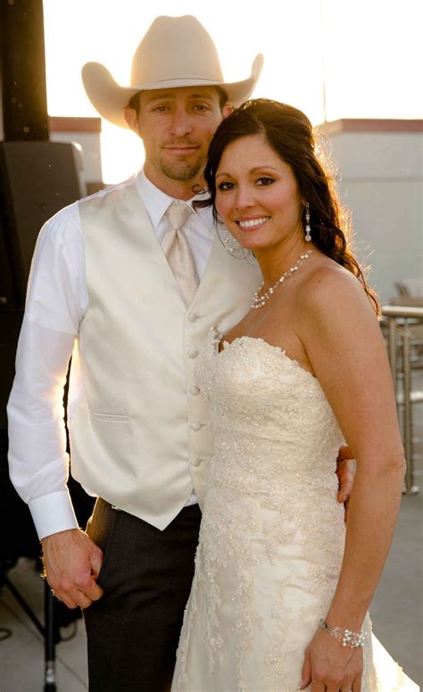 country bride and groom in ivory