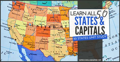 50 States Unit Study Learn All 50 States And Capitals