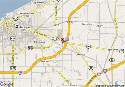 Map Of Creekwood Inn Michigan City