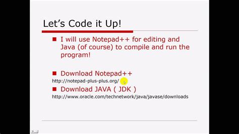 Writing A First Java Program Step By Step Youtube