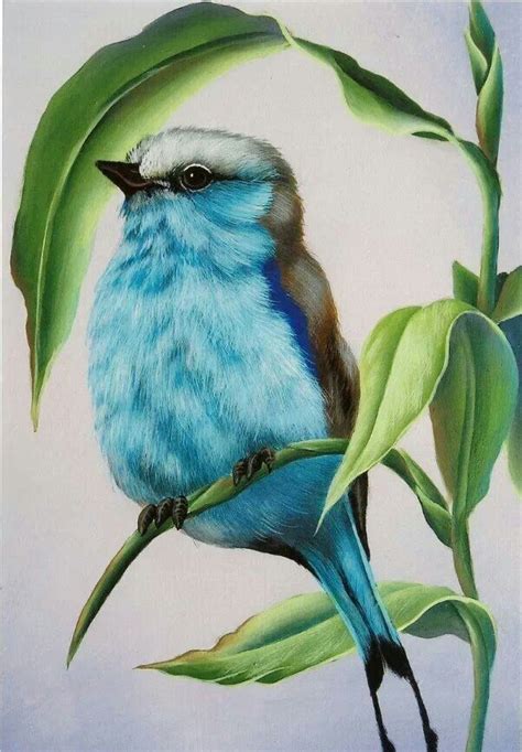 Blue On Blue Color Pencil Art Bird Drawings Colorful Drawings