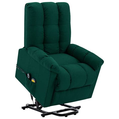 Massage Chair With Stand Up Aid Dark Green Fabric Massagesessel Massage Chair Massagestoel Wish