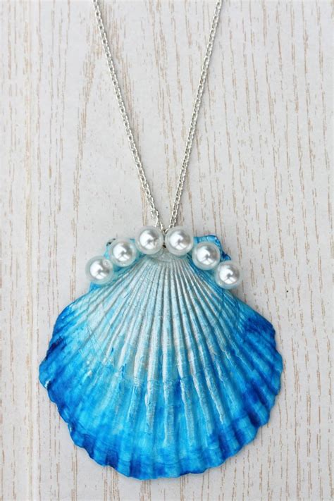 The Mermaids Candy Diy Dip Dye Muschel Kette Shell Necklace Pearls