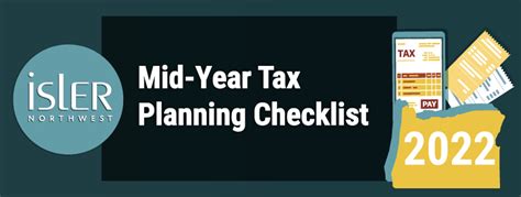 Mid Year Tax Planning Checklist Isler Northwest Llc