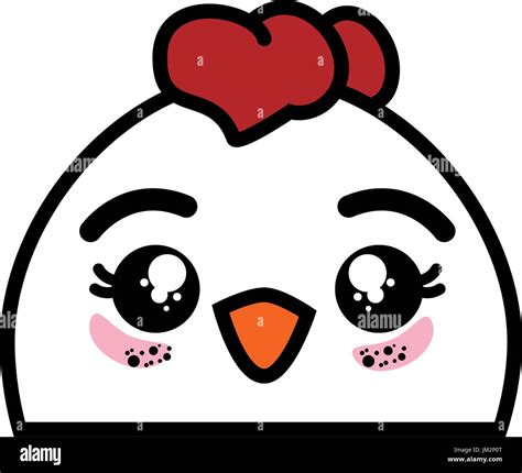 isolated cute chicken face icon vector illustration graphic design stock vector image and art alamy