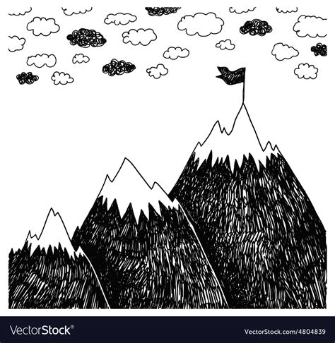 Climbing Mountains Achieve Goal Royalty Free Vector Image