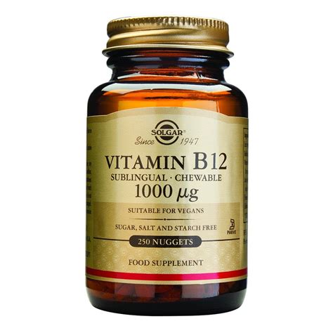 Solgar Vitamin B12 Cyanocobalamin 250 Nuggets