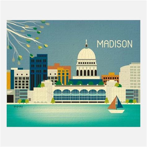 Madison Print Madison Wisconsin Travel Posters