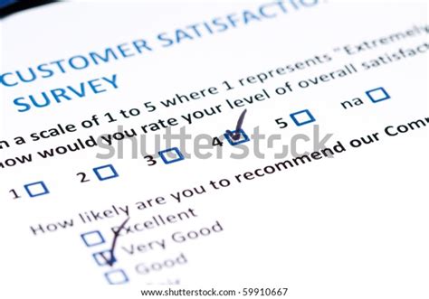 Survey Questionnaire Customer Satisfaction Checkboxes Stock Photo Edit