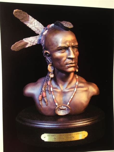 Pawnee Bronze Native American Sculpture By Sherry Housley Pottery